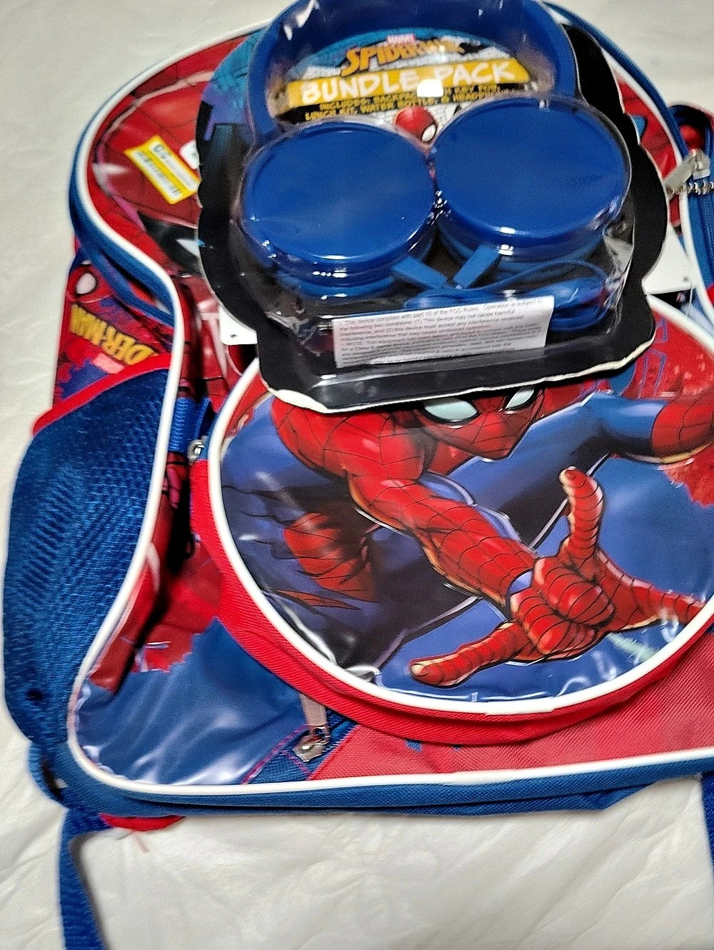 Marvel Spider-Man 5-Piece Backpack Bundle Blue & Red